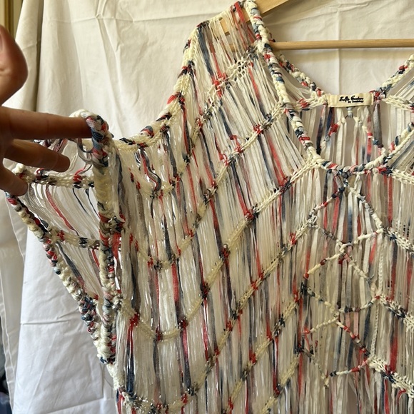 Selfie Couture by Trendology, Bohemian Style Macramé Ribbon Tank Top/Vest, Size - Picture 4 of 4